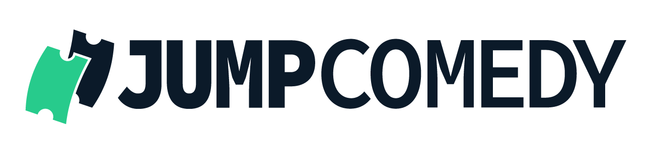 Jump Comedy wordmark in Electric Green